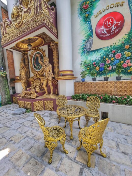 Versailles-de-Flore-Cafe-gold-seating-519x692 Thailand's Versailles de Flore Cafe: French Elegance in Chiang Mai