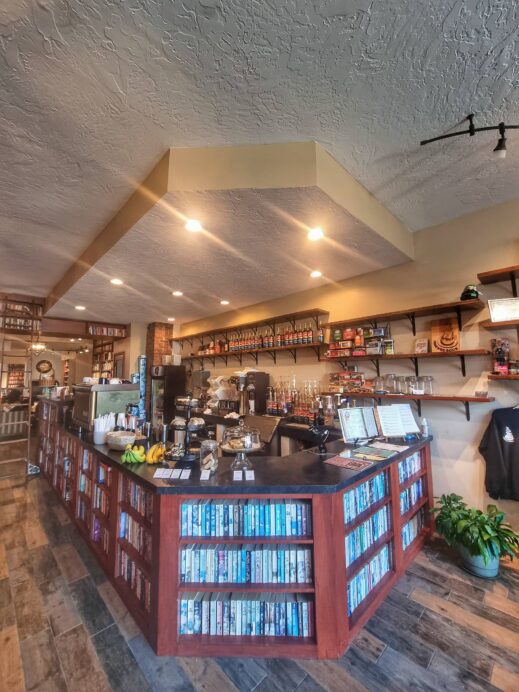 Counter-at-bookstore-519x692 5 Pretty Cafes and Coffeehouses in the Quad Cities
