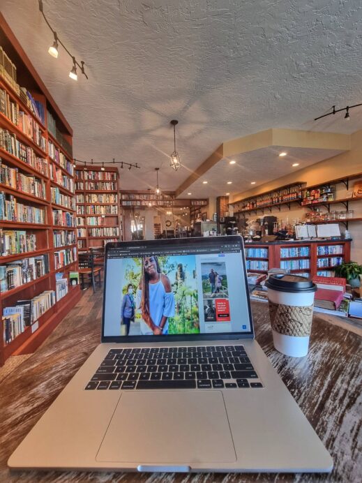 Laptop-biew-at-bookstore-519x692 5 Pretty Cafes and Coffeehouses in the Quad Cities